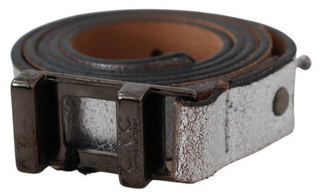 Costume National Elegant Silver Leather Fashion Belt - Hilstor