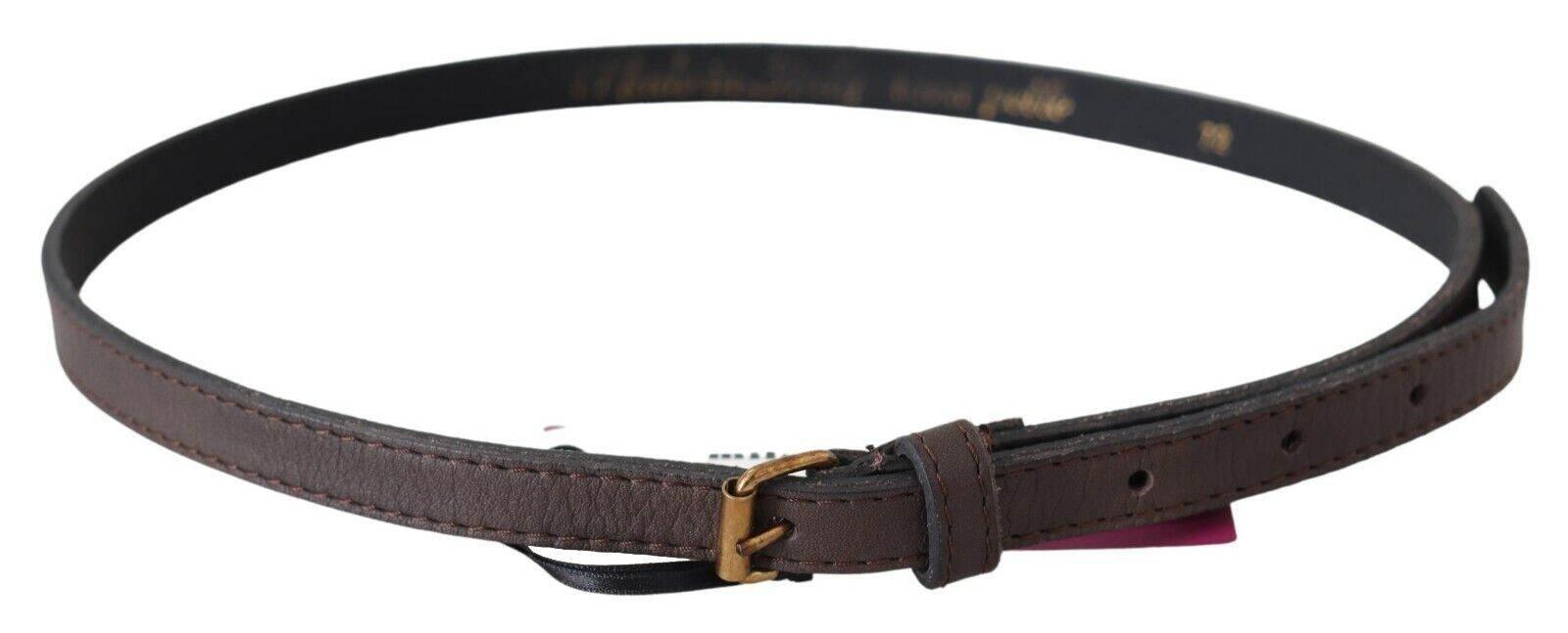 MILA SCHÖN Brown Genuine Leather Skinny Fashion Dark - Hilstor