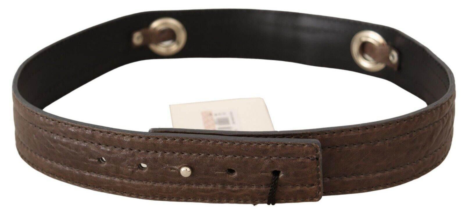 Costume National Elegant Brown Leather Fashion Belt - Hilstor