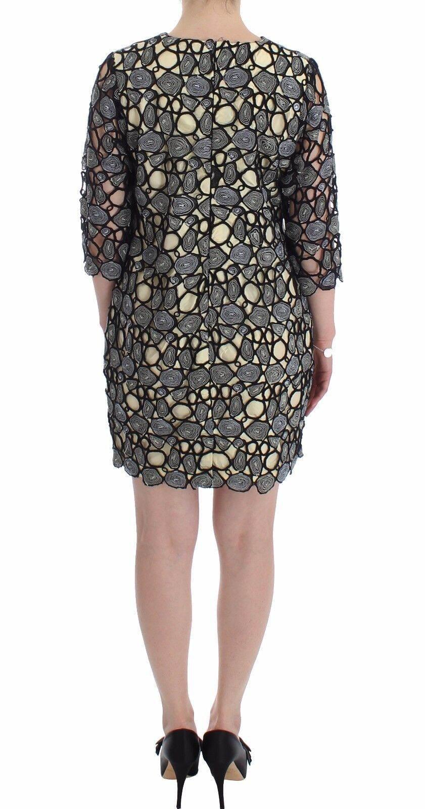 Lanre Da Silva Ajayi Black Cream Sheath Dress Shift Mini Dress - Hilstor