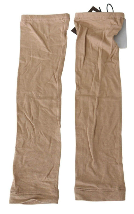 Scervino Street Beige Knitted Arm Warmers - Hilstor