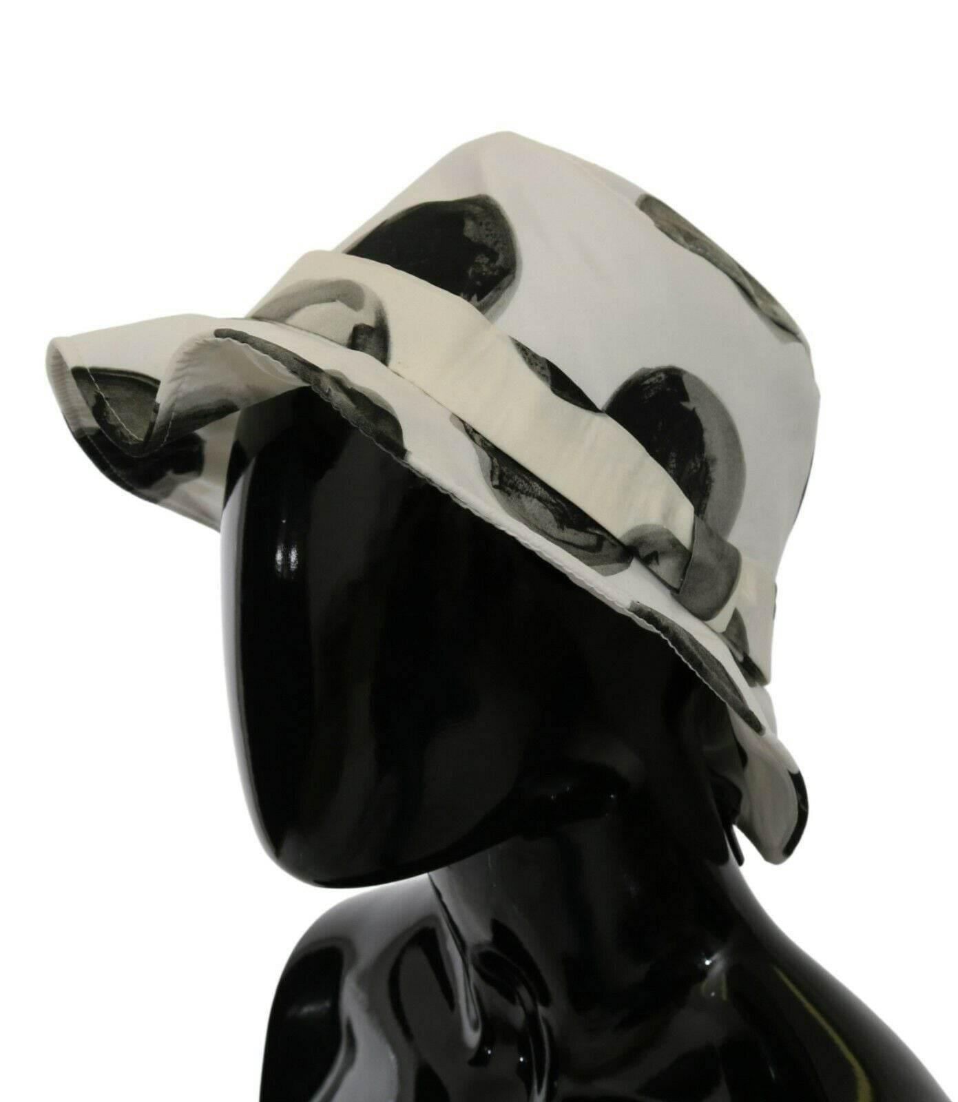 Dolce & Gabbana Polka Dot Cotton Bucket Hat - White & Black - Hilstor