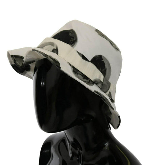 Dolce & Gabbana Polka Dot Cotton Bucket Hat - White & Black - Hilstor