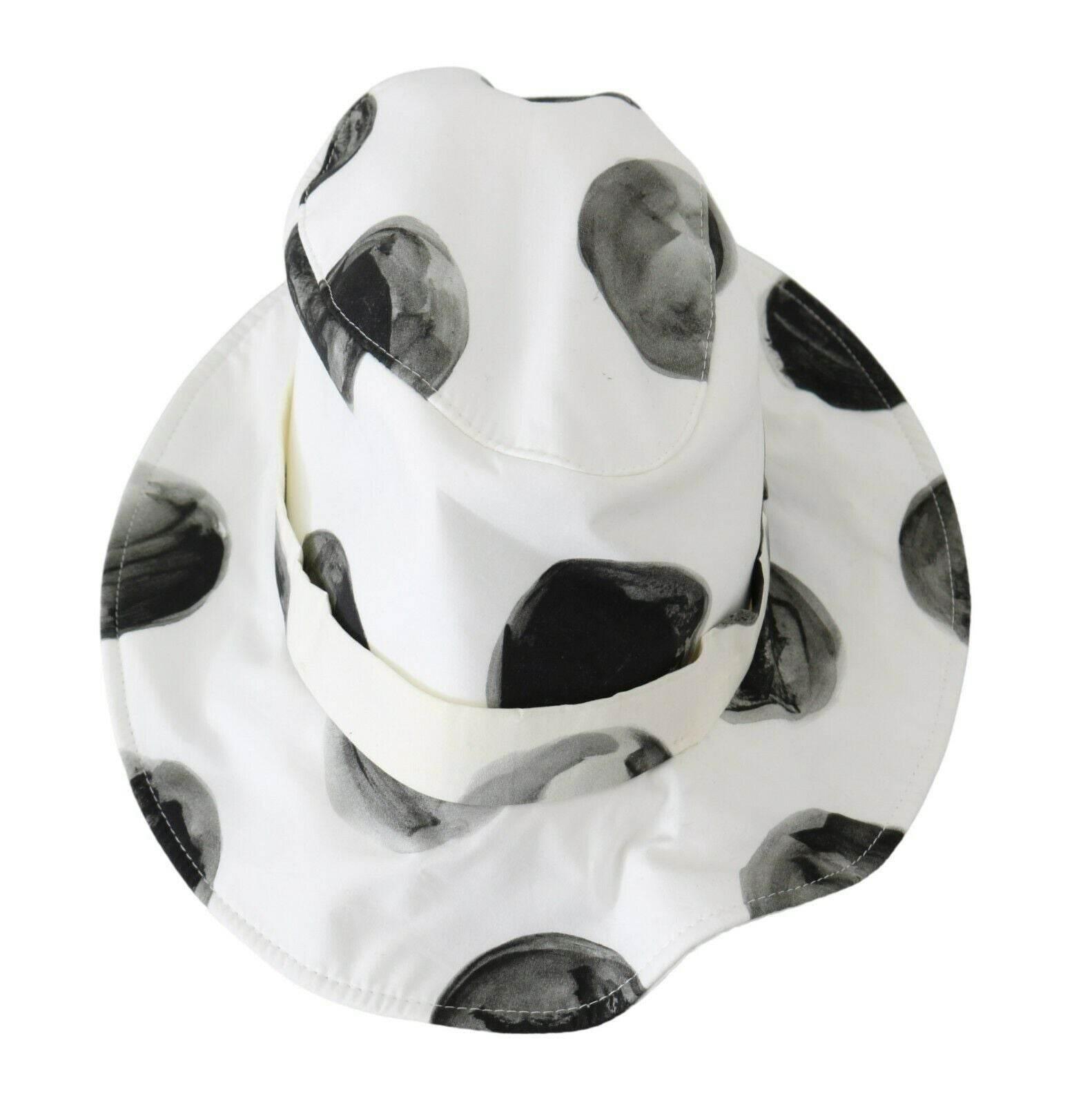 Dolce & Gabbana Polka Dot Cotton Bucket Hat - White & Black - Hilstor