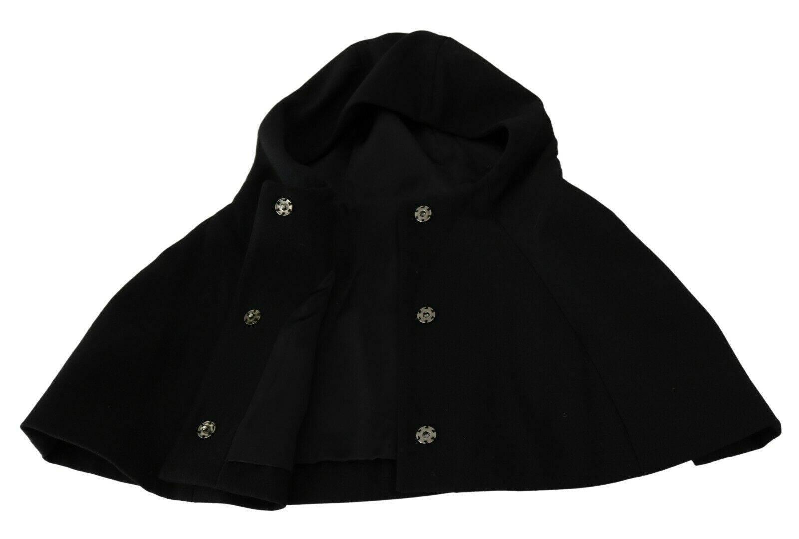 Dolce & Gabbana Black Wool Whole Head Hooded Scarf Hat - Hilstor