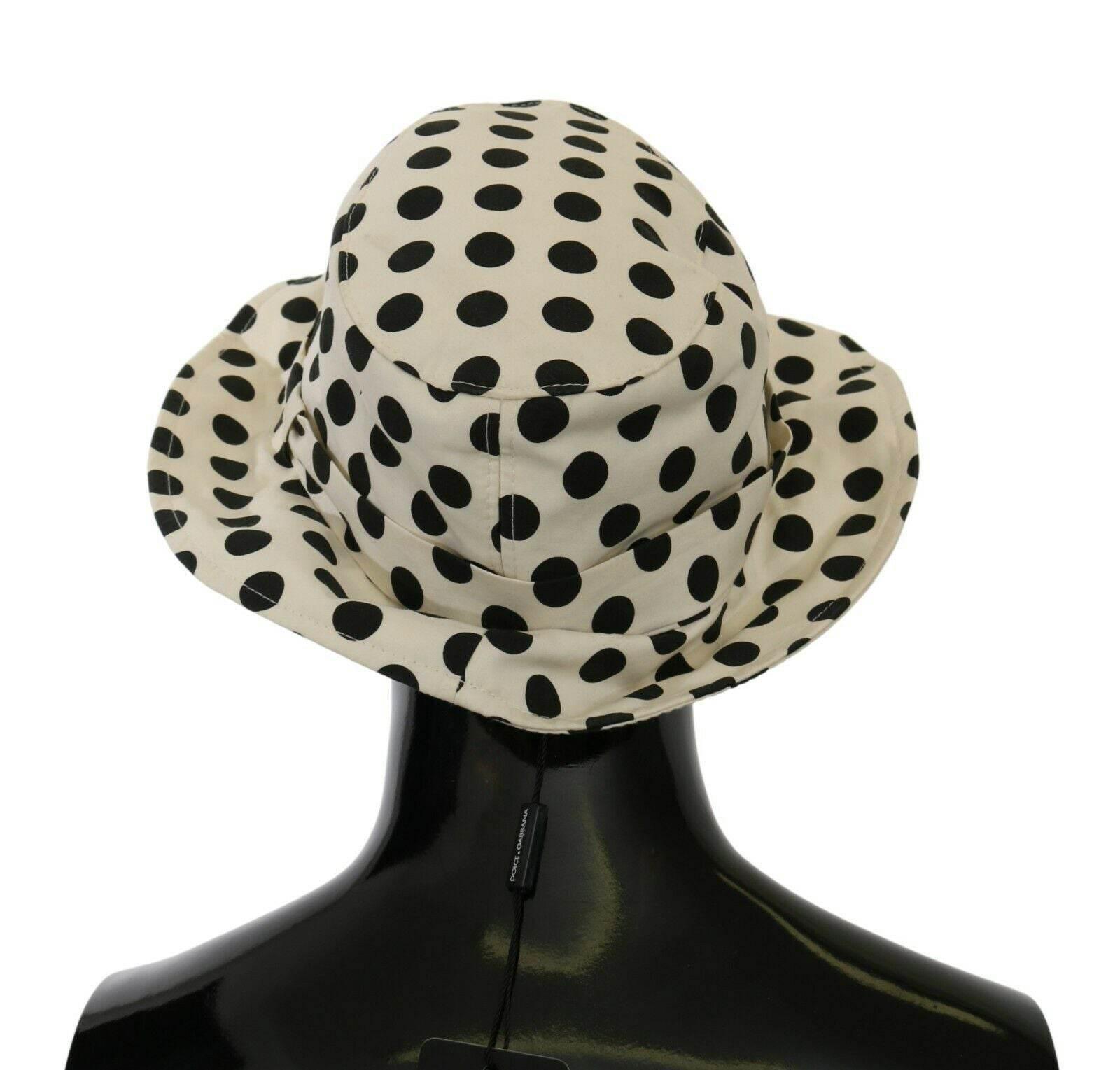 Dolce & Gabbana Chic Black Polka Dot Trilby Hat - Hilstor