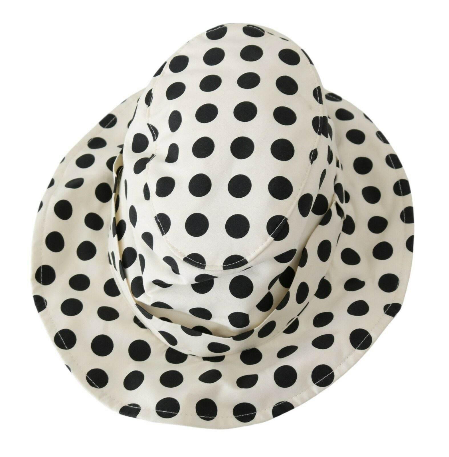 Dolce & Gabbana Chic Black Polka Dot Trilby Hat - Hilstor