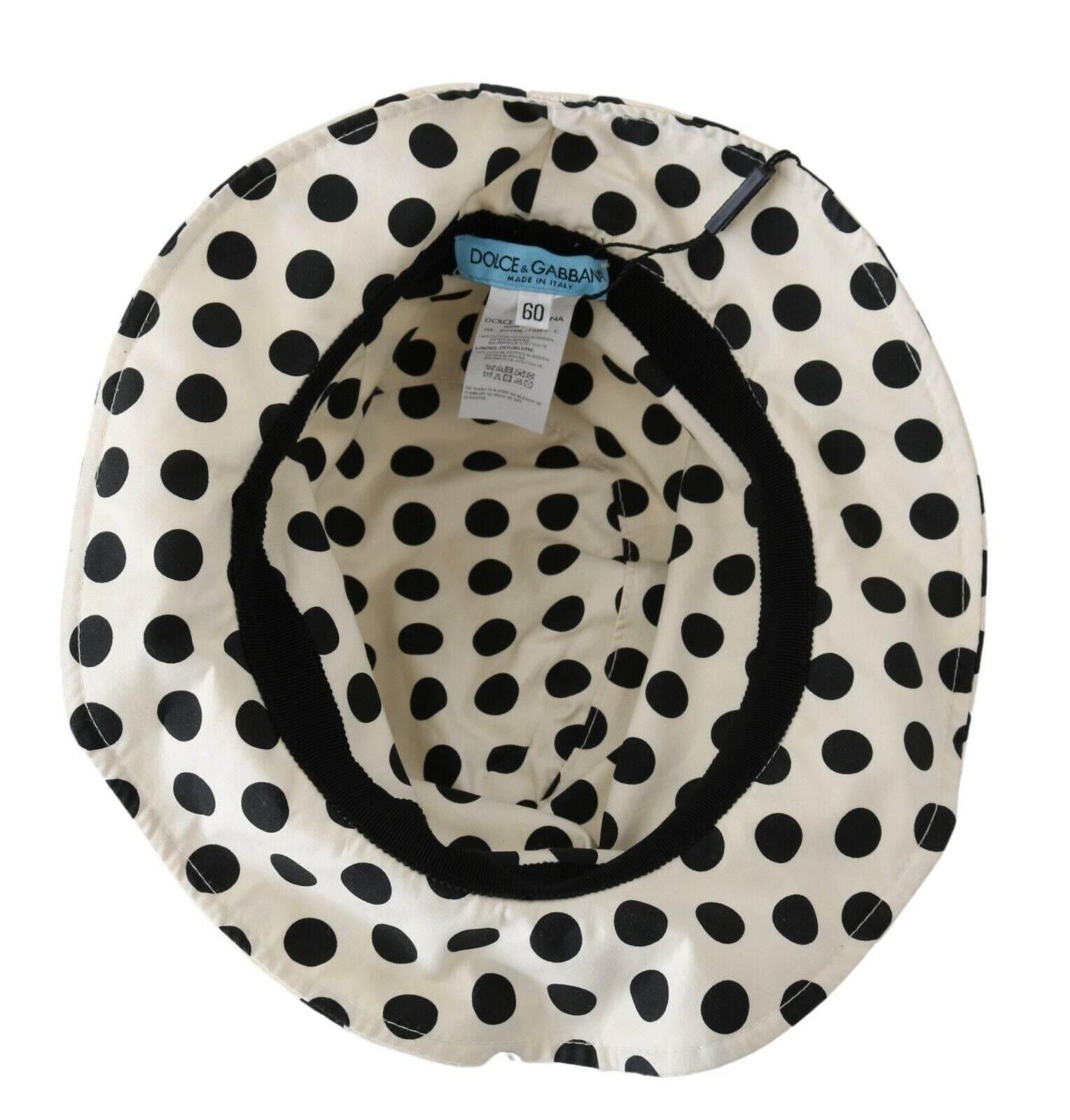 Dolce & Gabbana Chic Black Polka Dot Trilby Hat - Hilstor