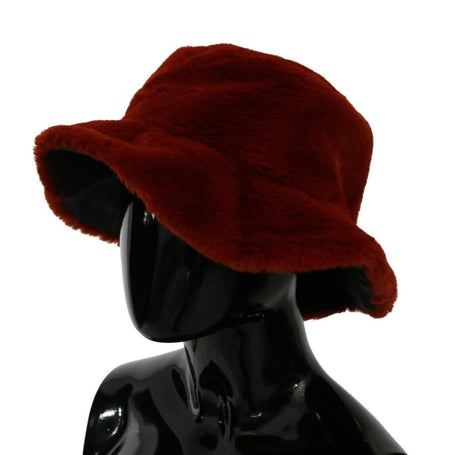 Dolce & Gabbana Elegant Red Bucket Cap with Logo Detailing - Hilstor