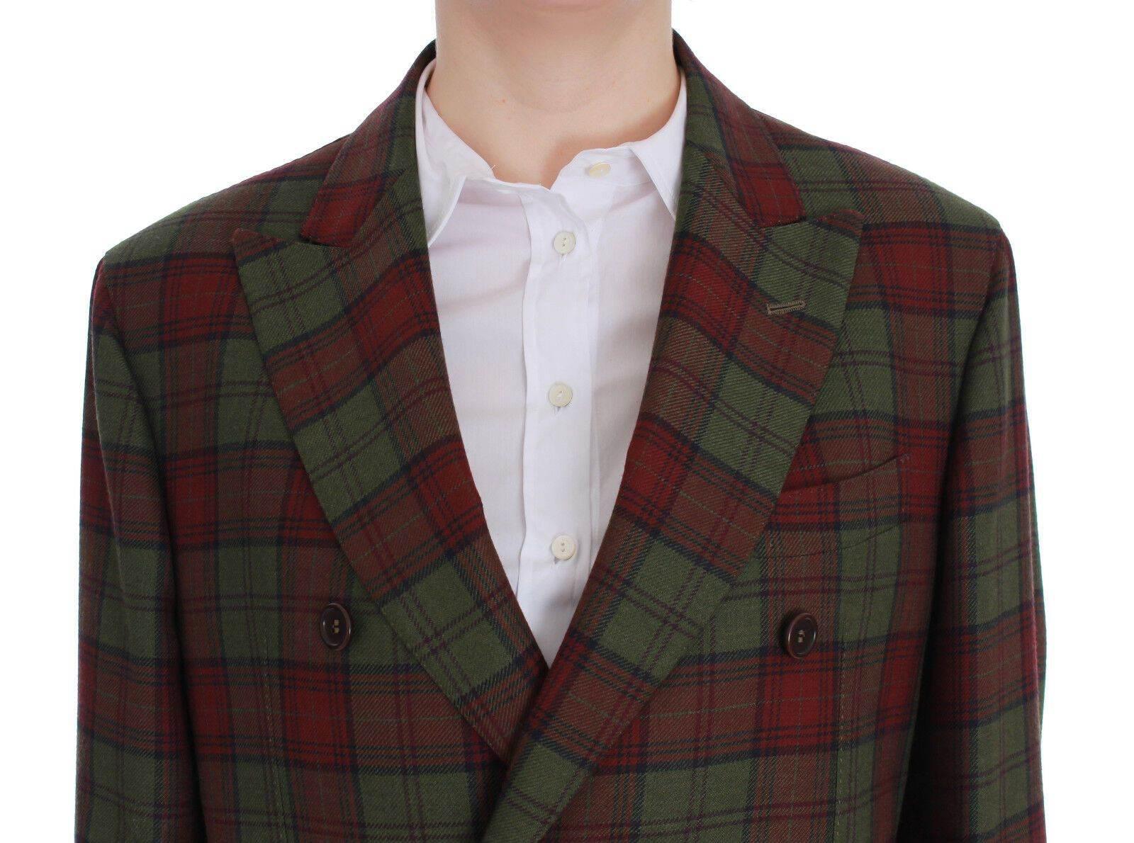 BENCIVENGA Green Wool Double Breasted Bordeaux - Hilstor