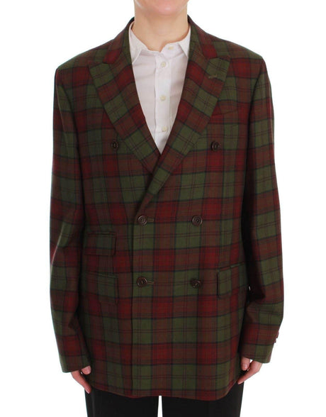 BENCIVENGA Green Wool Double Breasted Bordeaux - Hilstor