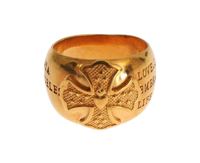 Nialaya Glamorous Gold-Plated Sterling Silver Ring - Hilstor