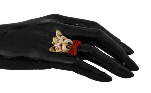 Dolce & Gabbana Elegant Canine Charm Women's Ring - Hilstor