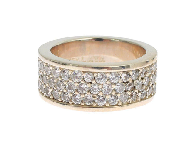 Nialaya Glamorous Silver CZ Crystal Embellished Ring - Hilstor