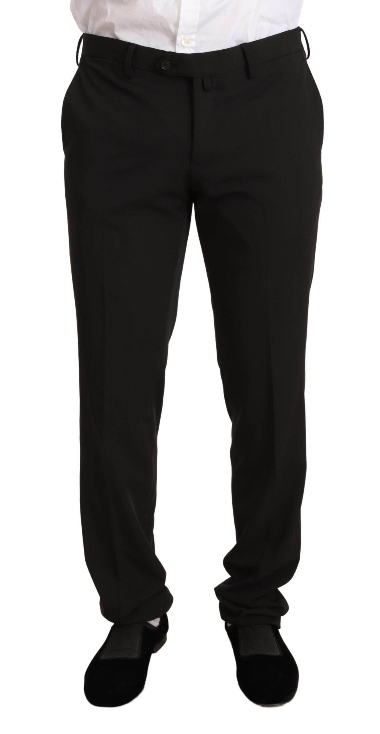 Domenico Tagliente Black Polyester Slim 2 Piece Set TAGLIENTE Suit - Hilstor