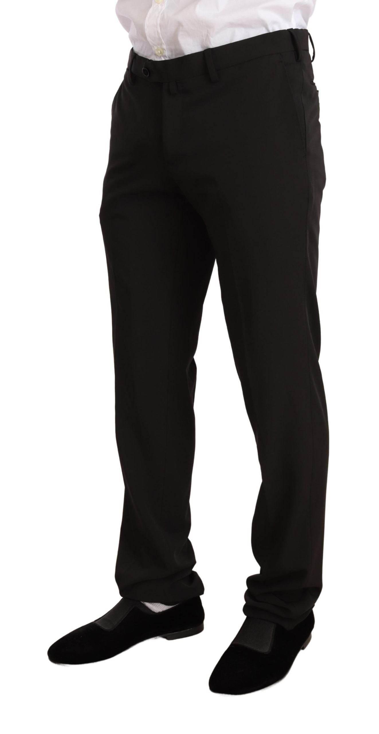 Domenico Tagliente Black Polyester Slim 2 Piece Set TAGLIENTE Suit - Hilstor