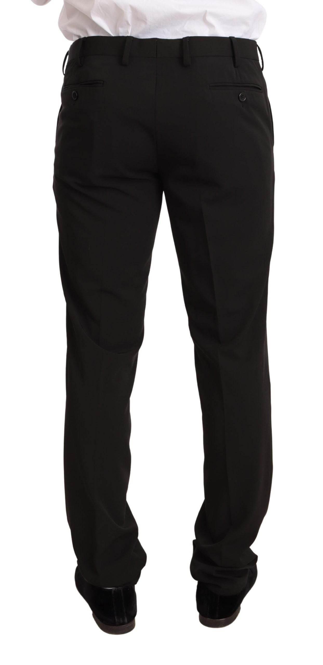 Domenico Tagliente Black Polyester Slim 2 Piece Set TAGLIENTE Suit - Hilstor