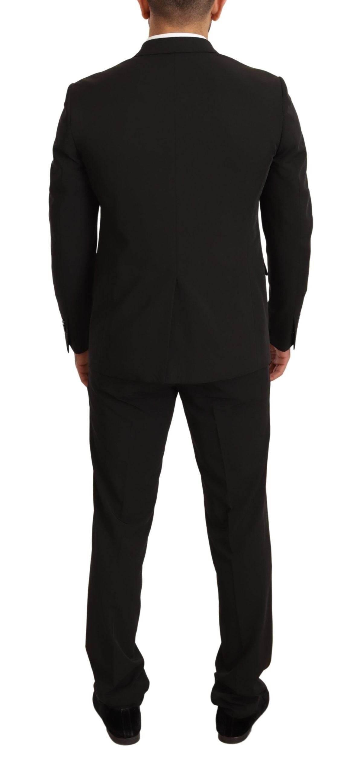 Domenico Tagliente Black Polyester Slim 2 Piece Set TAGLIENTE Suit - Hilstor