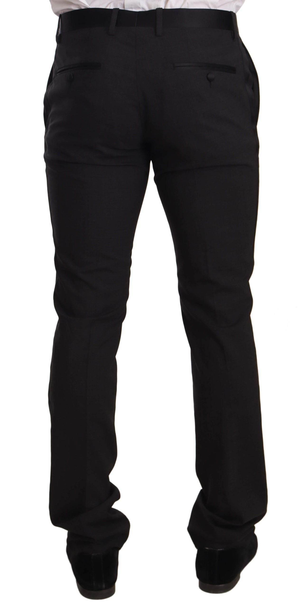 Dolce & Gabbana Blue Velvet Cotton Slim Fit Smoking Suit - Hilstor