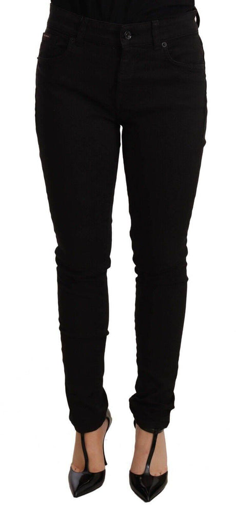 Dolce & Gabbana Black Slim Fit Denim Cotton Stretch Jeans - Hilstor