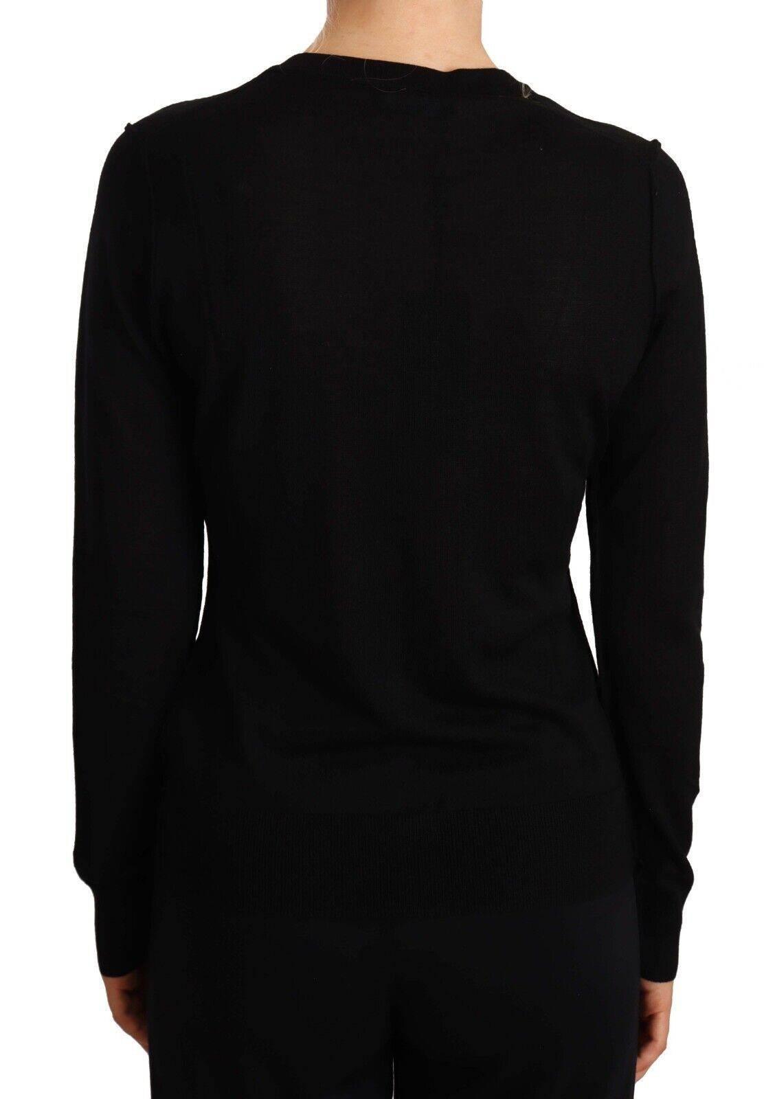 Dolce & Gabbana Black Crewneck Pullover STAFF Sweater Wool - Hilstor