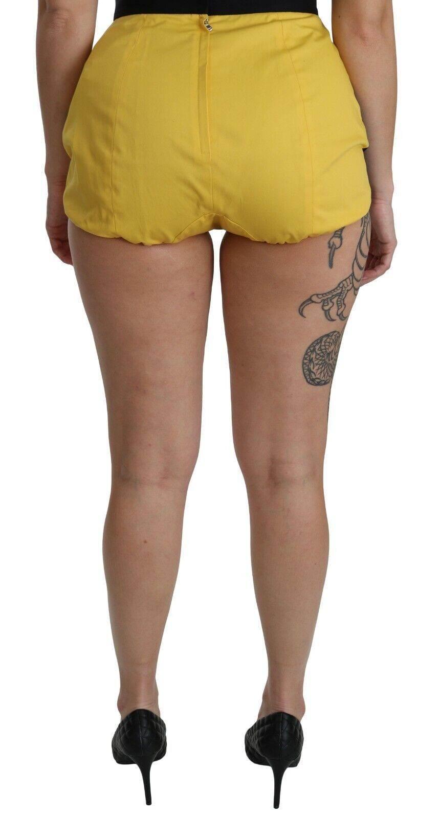 Dolce & Gabbana Embroidered Crystal High Waist Mini Shorts - Hilstor