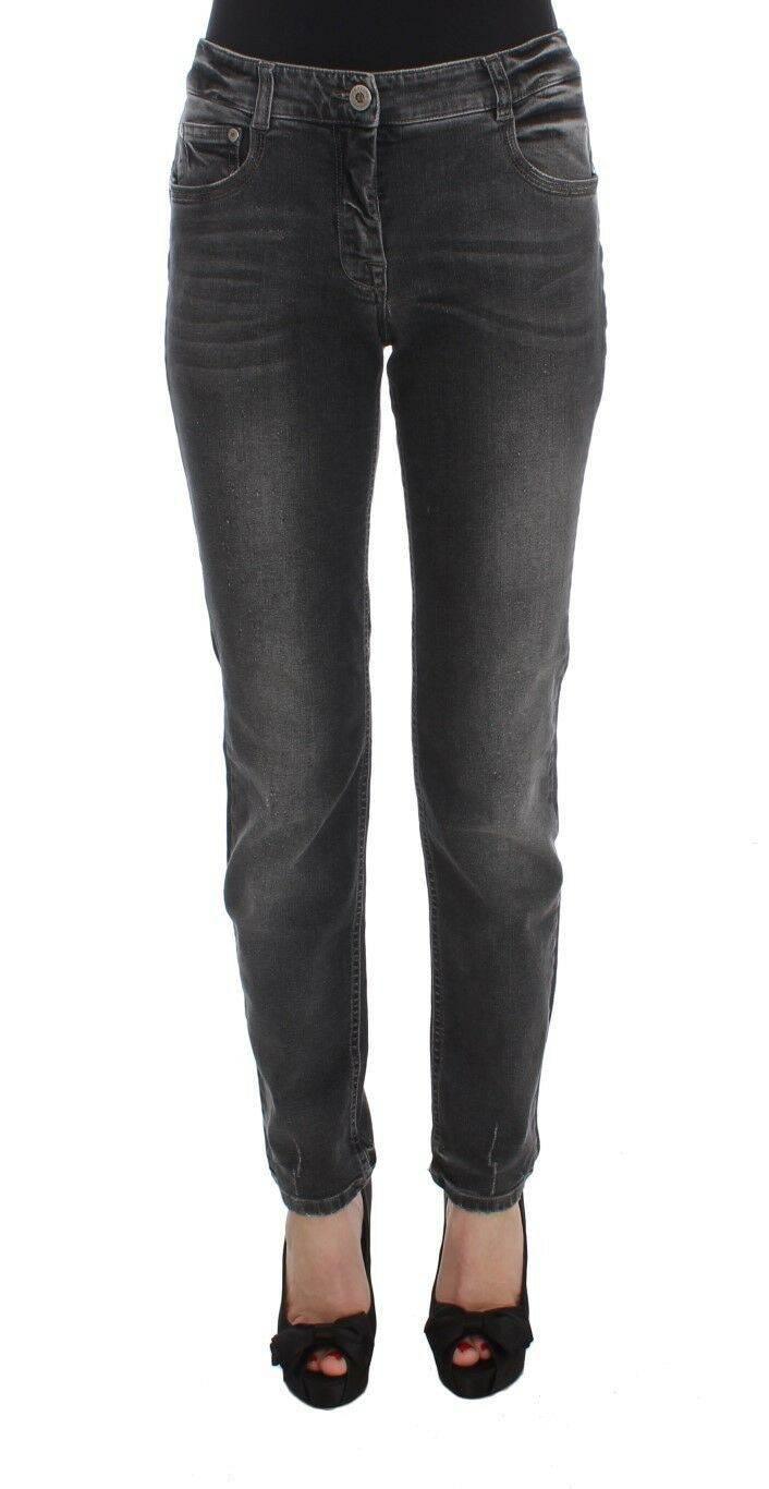 Ermanno Scervino Gray Wash Cotton Blend Stretch Jeans Pants - Hilstor