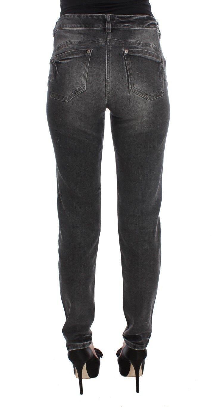 Ermanno Scervino Gray Wash Cotton Blend Stretch Jeans Pants - Hilstor