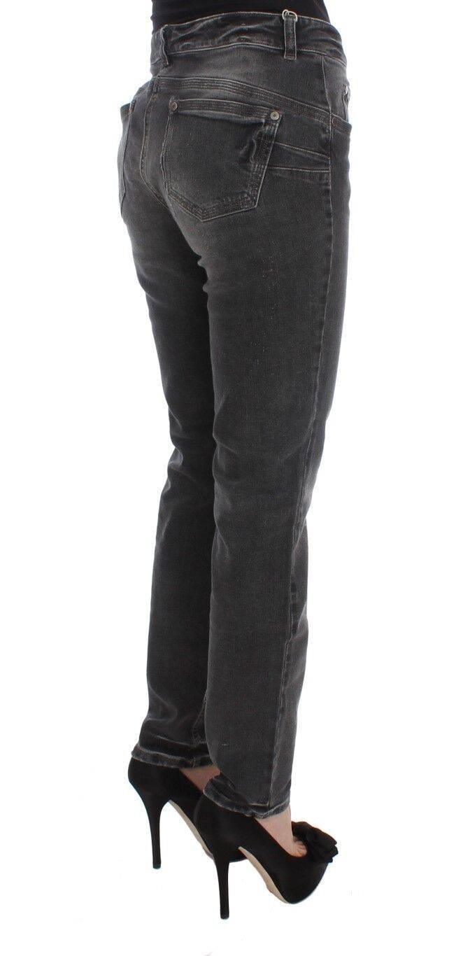 Ermanno Scervino Gray Wash Cotton Blend Stretch Jeans Pants - Hilstor