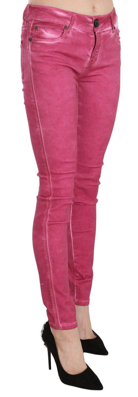 Dolce & Gabbana Chic Pink Mid Waist Skinny Pants - Hilstor