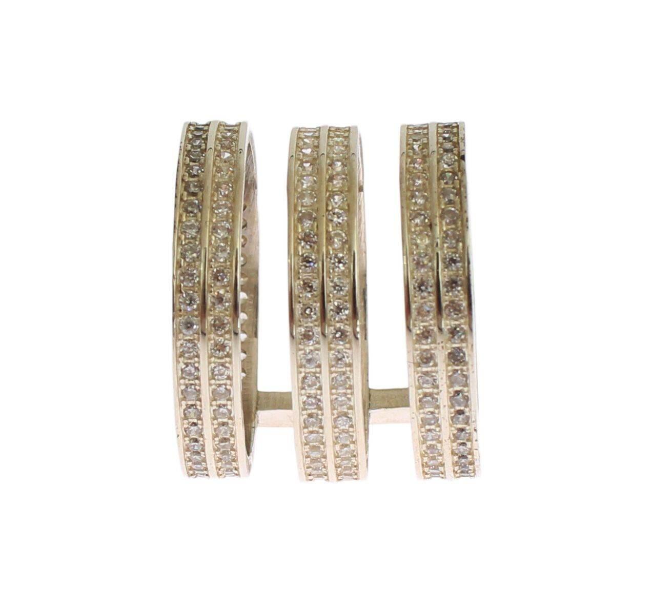 Nialaya Silver Crystal Adorned Statement Ring - Hilstor