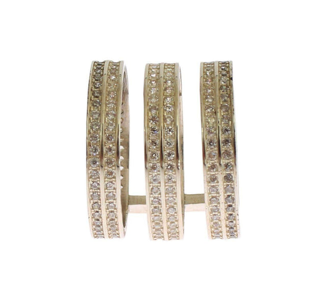 Nialaya Silver Crystal Adorned Statement Ring - Hilstor
