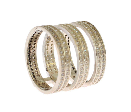 Nialaya Silver Crystal Adorned Statement Ring - Hilstor