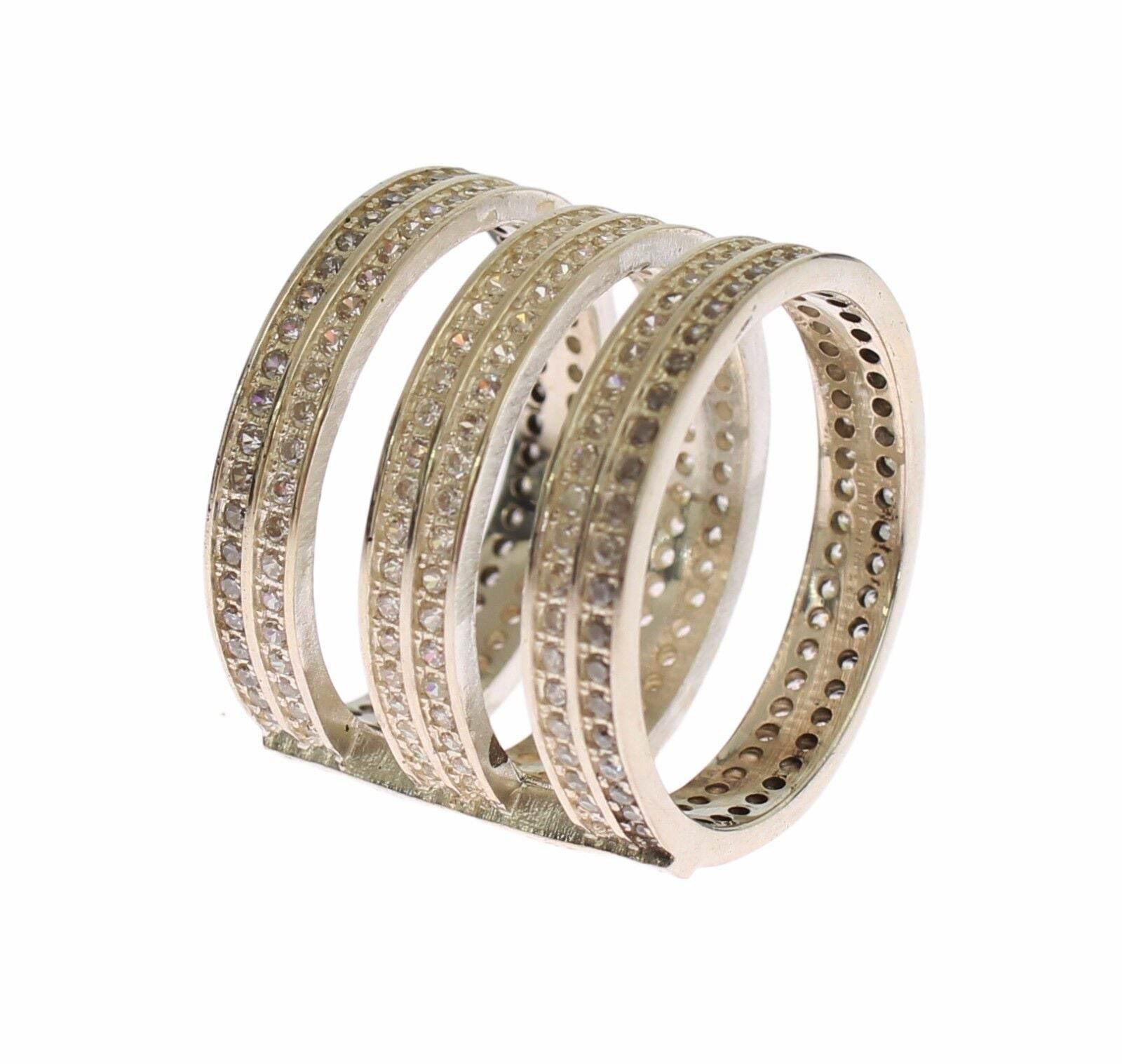 Nialaya Silver Crystal Adorned Statement Ring - Hilstor