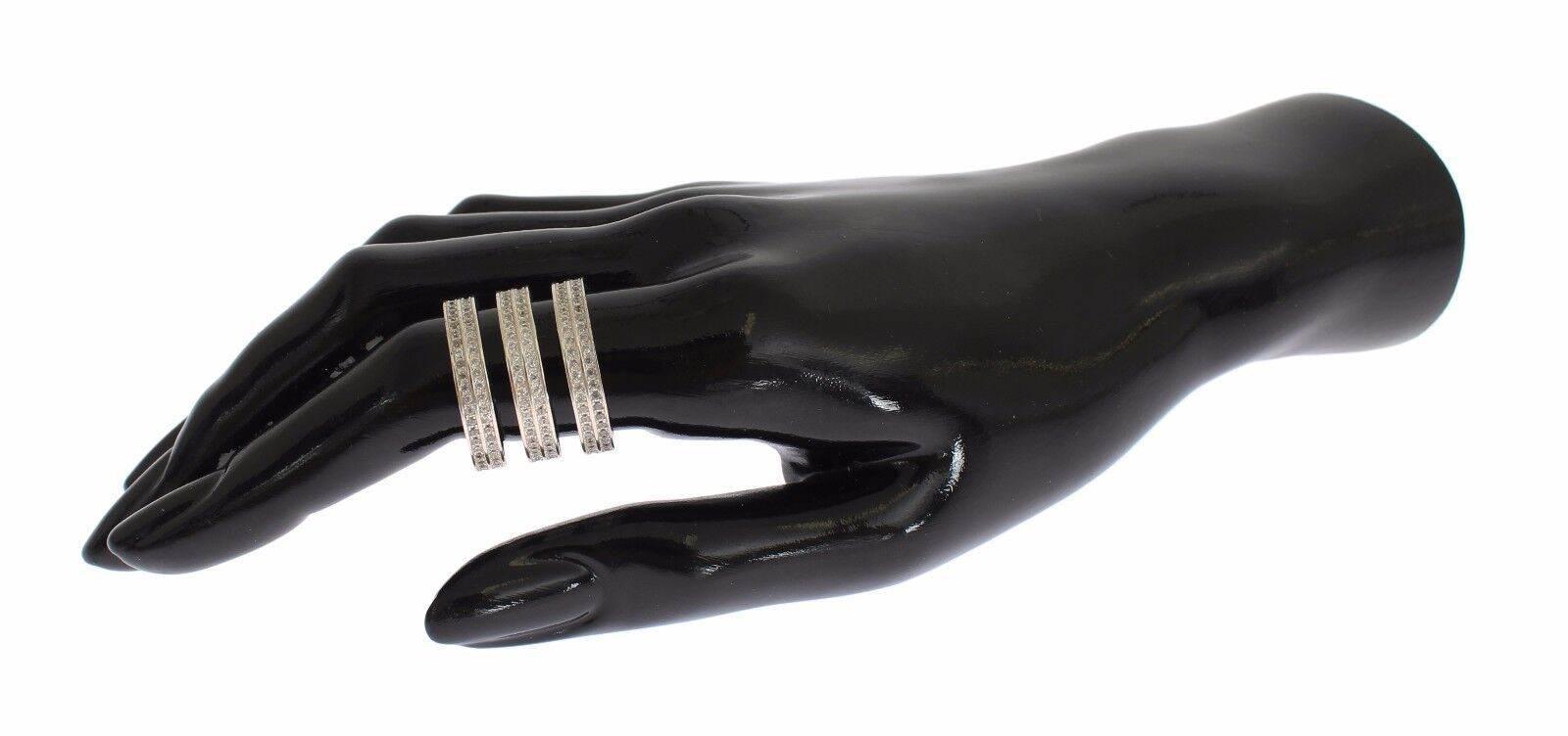 Nialaya Silver Crystal Adorned Statement Ring - Hilstor