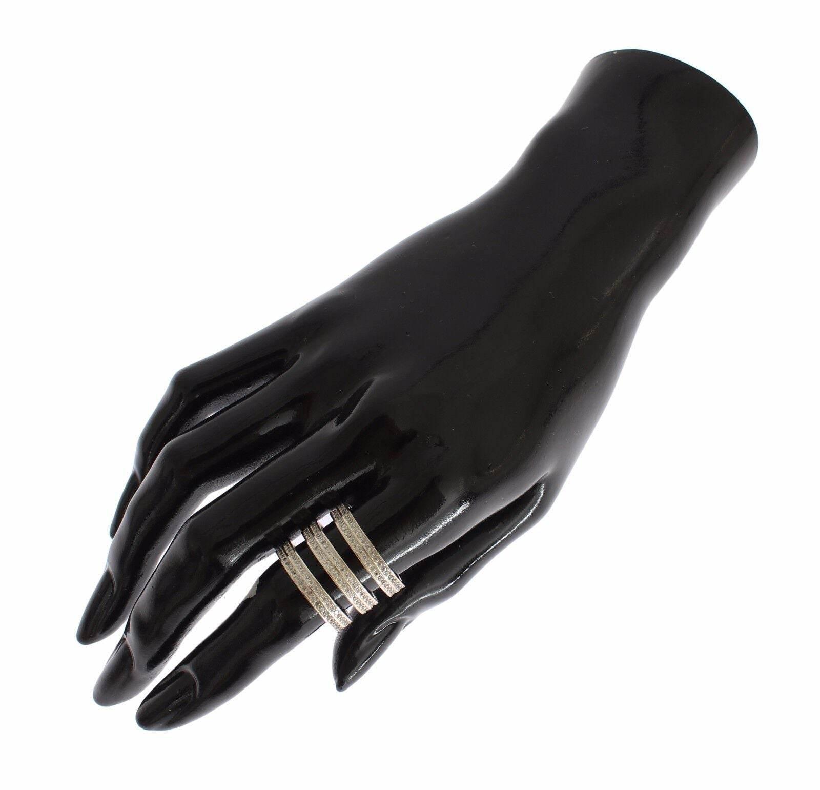 Nialaya Silver Crystal Adorned Statement Ring - Hilstor
