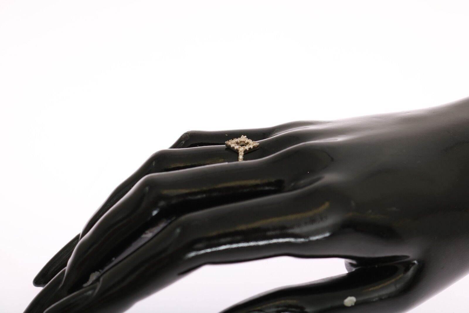Nialaya Elegant Silver CZ Crystal Studded Ring - Hilstor