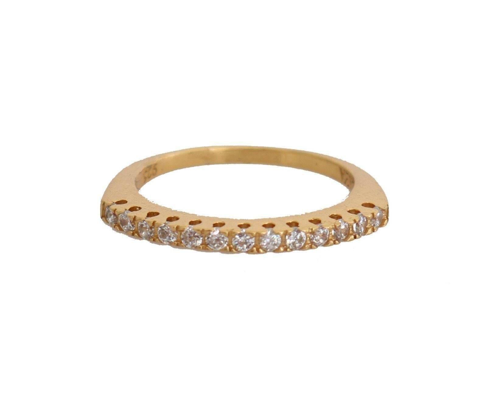 Nialaya Gleaming CZ Crystal Gold-Plated Ring - Hilstor