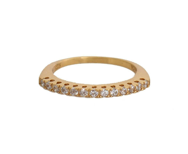 Nialaya Gleaming CZ Crystal Gold-Plated Ring - Hilstor