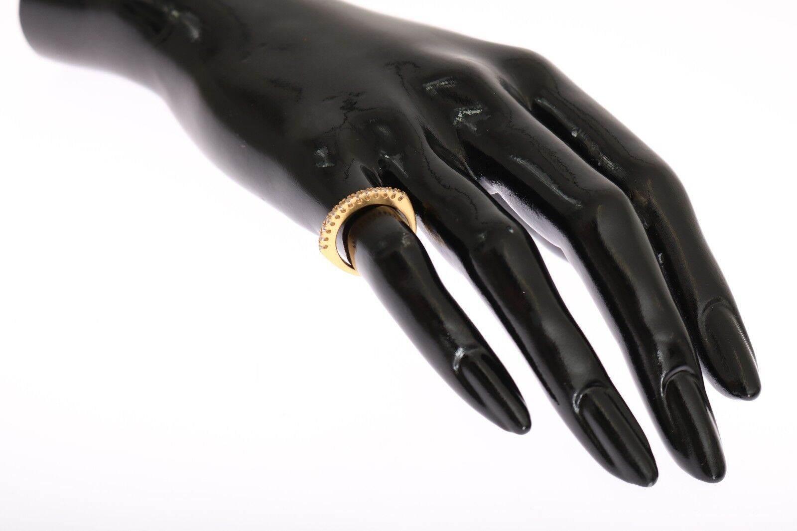 Nialaya Gleaming CZ Crystal Gold-Plated Ring - Hilstor