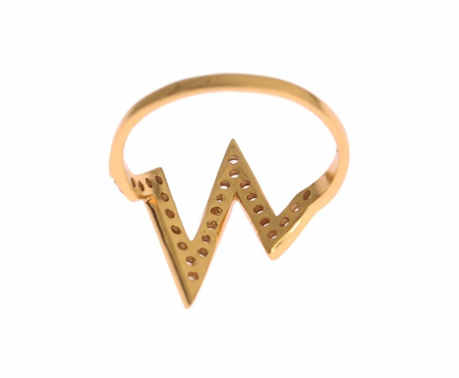 Nialaya Glamorous Gold Plated Sterling Silver Ring - Hilstor
