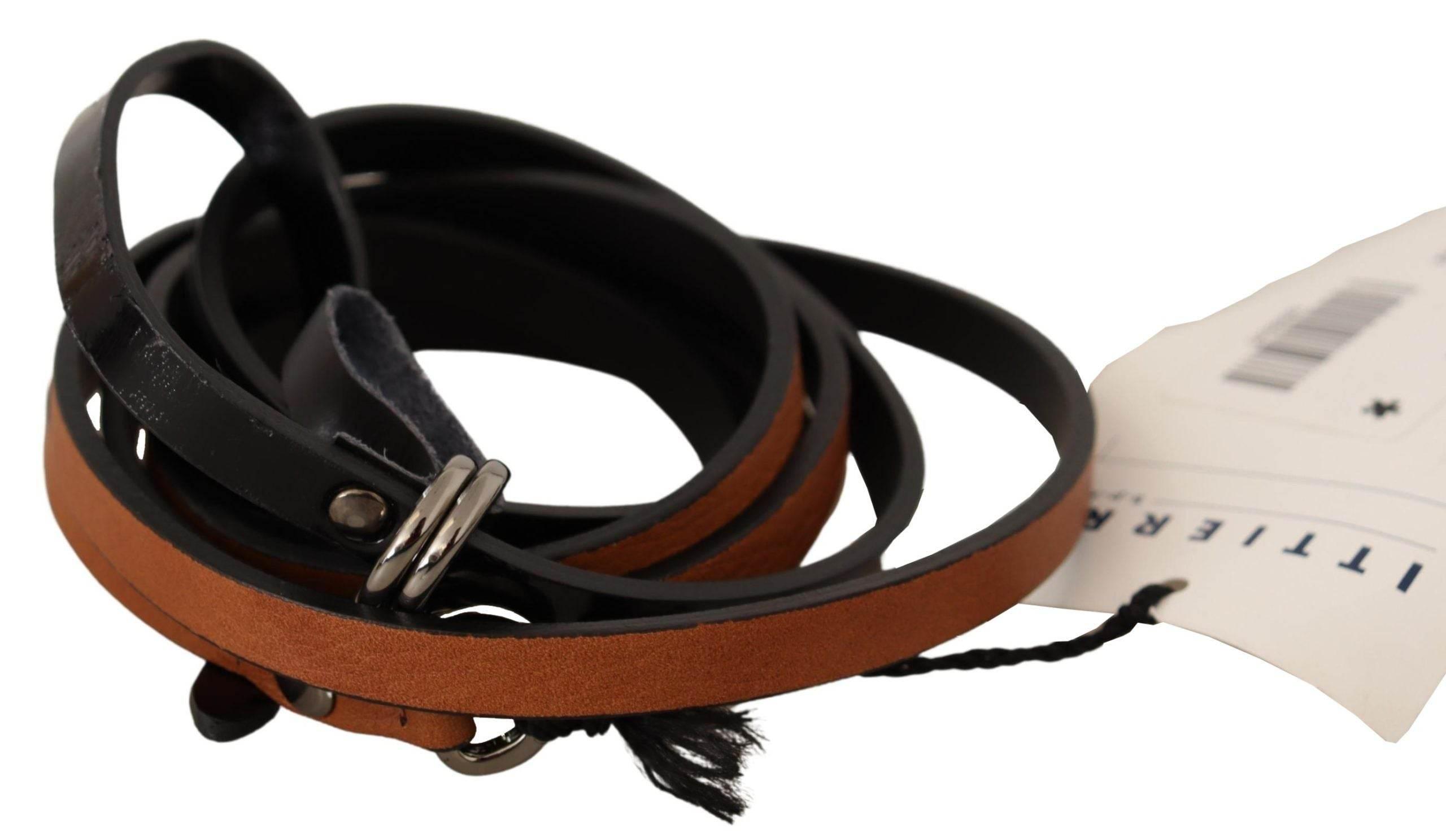 Costume National Elegant Brown Leather Fashion Belt - Hilstor