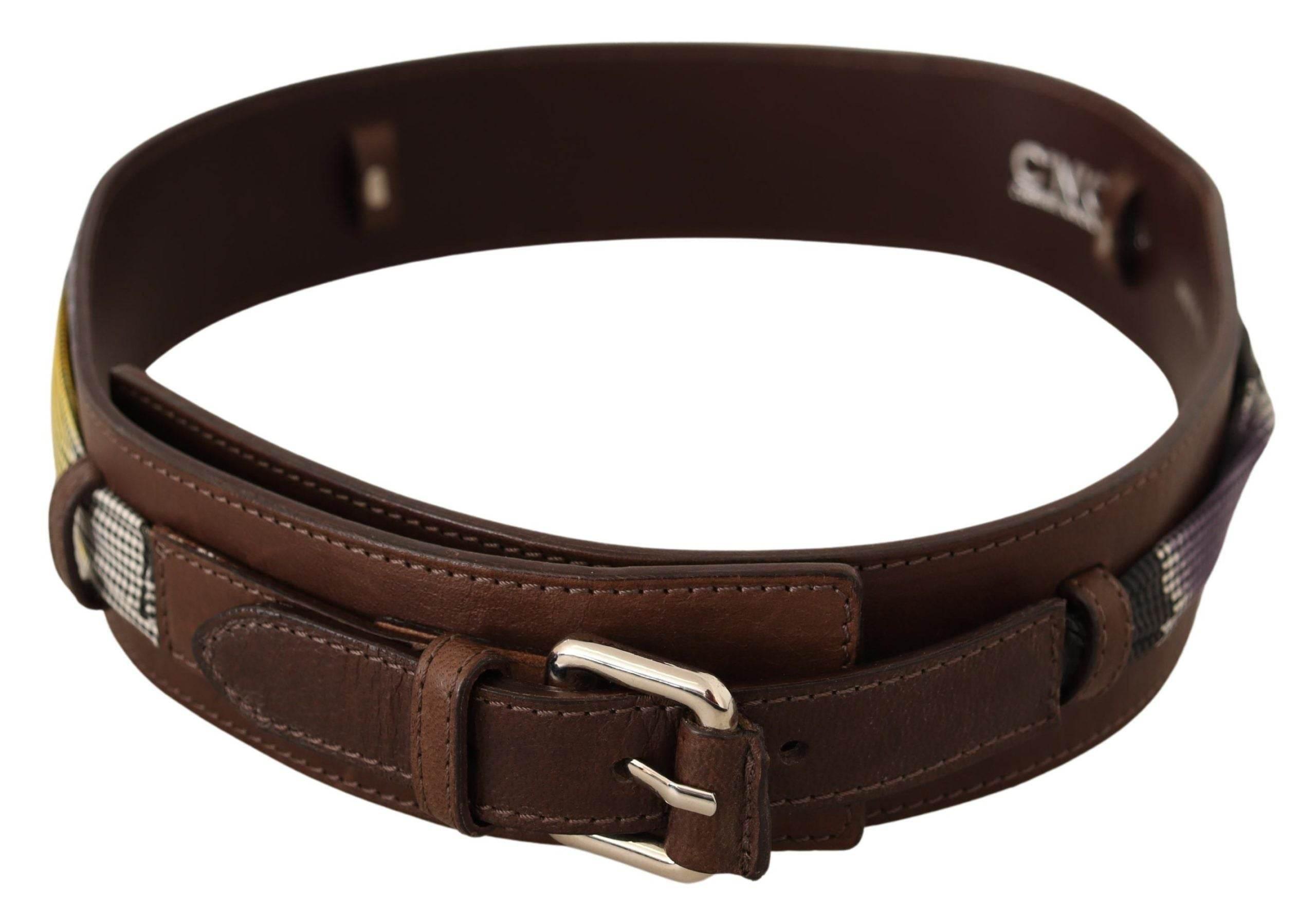 Costume National Elegant Brown Leather Fashion Belt - Hilstor
