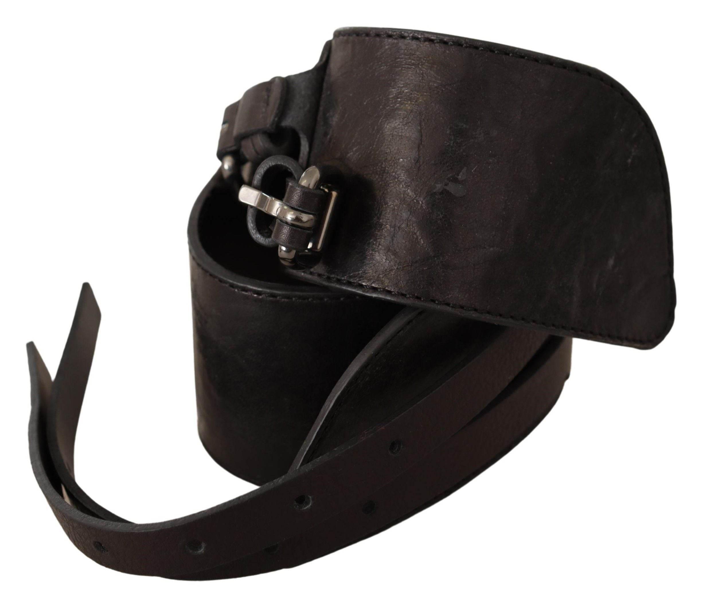 Costume National Elegant Double Buckle Leather Belt - Hilstor