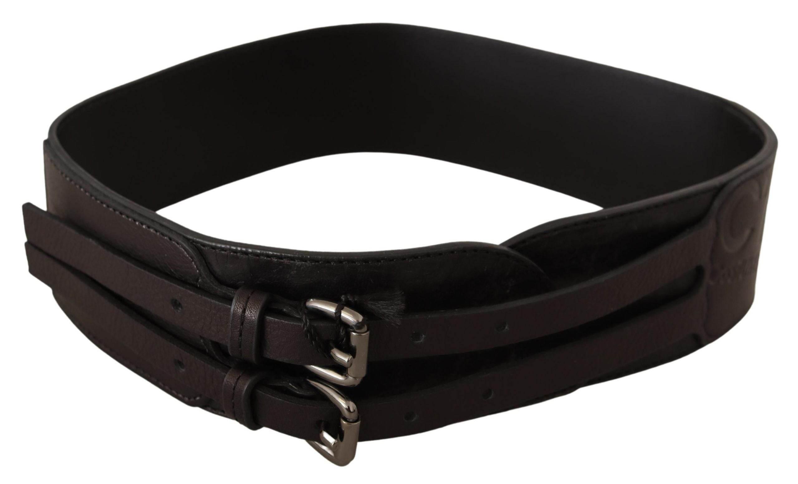 Costume National Elegant Double Buckle Leather Belt - Hilstor