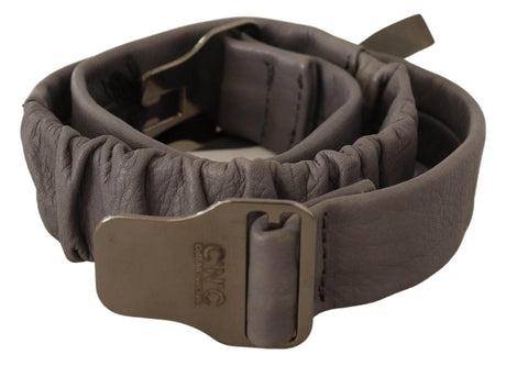 Costume National Elegant Gray Leather Fashion Belt - Hilstor
