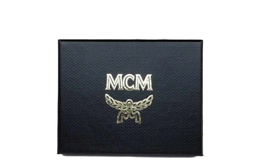 MCM Spectrum Diamond Mini Neon Yellow Visetos Leather Card Case Holder Wallet - Hilstor
