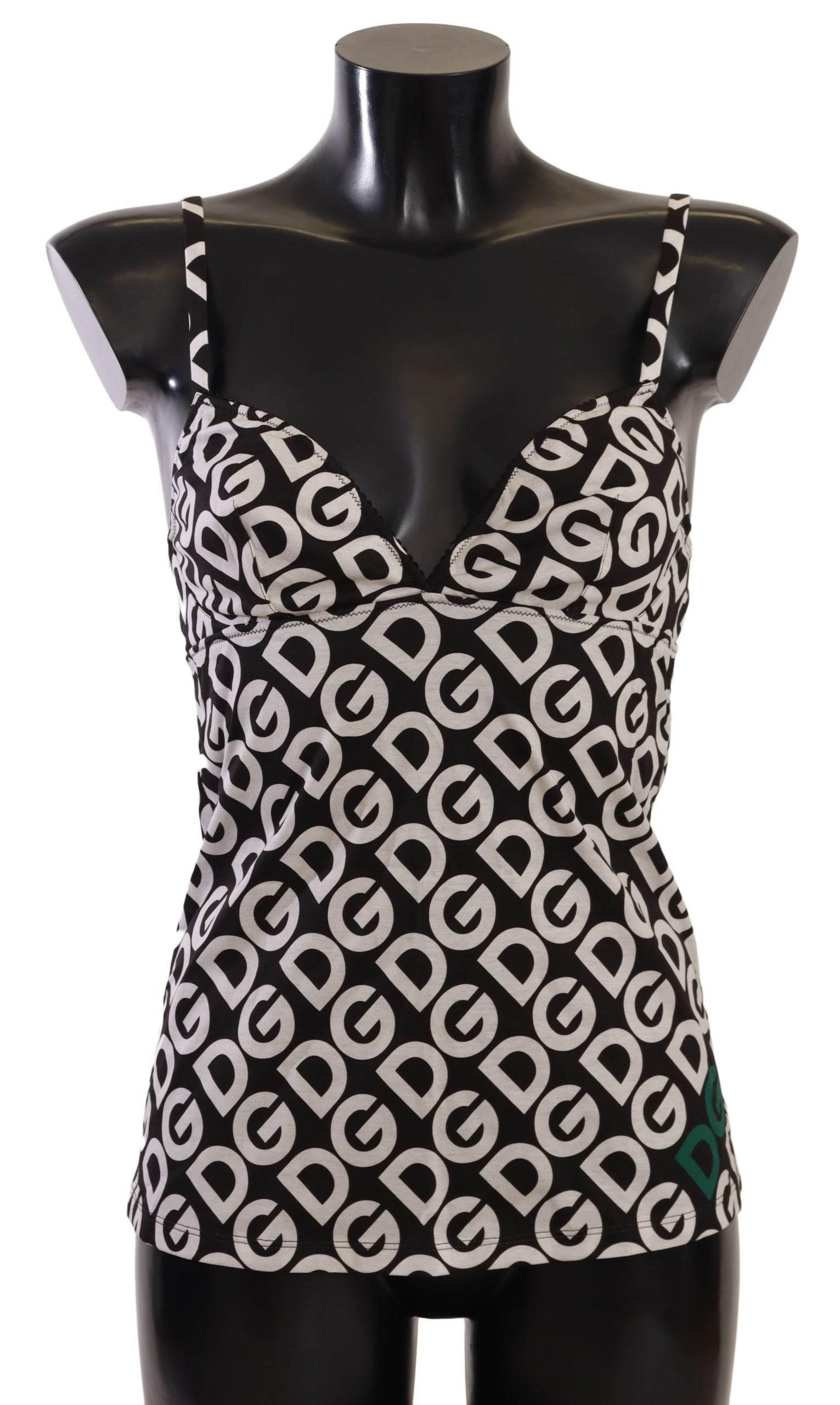 Dolce & Gabbana Chic Logo Print Camisole Tank Top - Hilstor