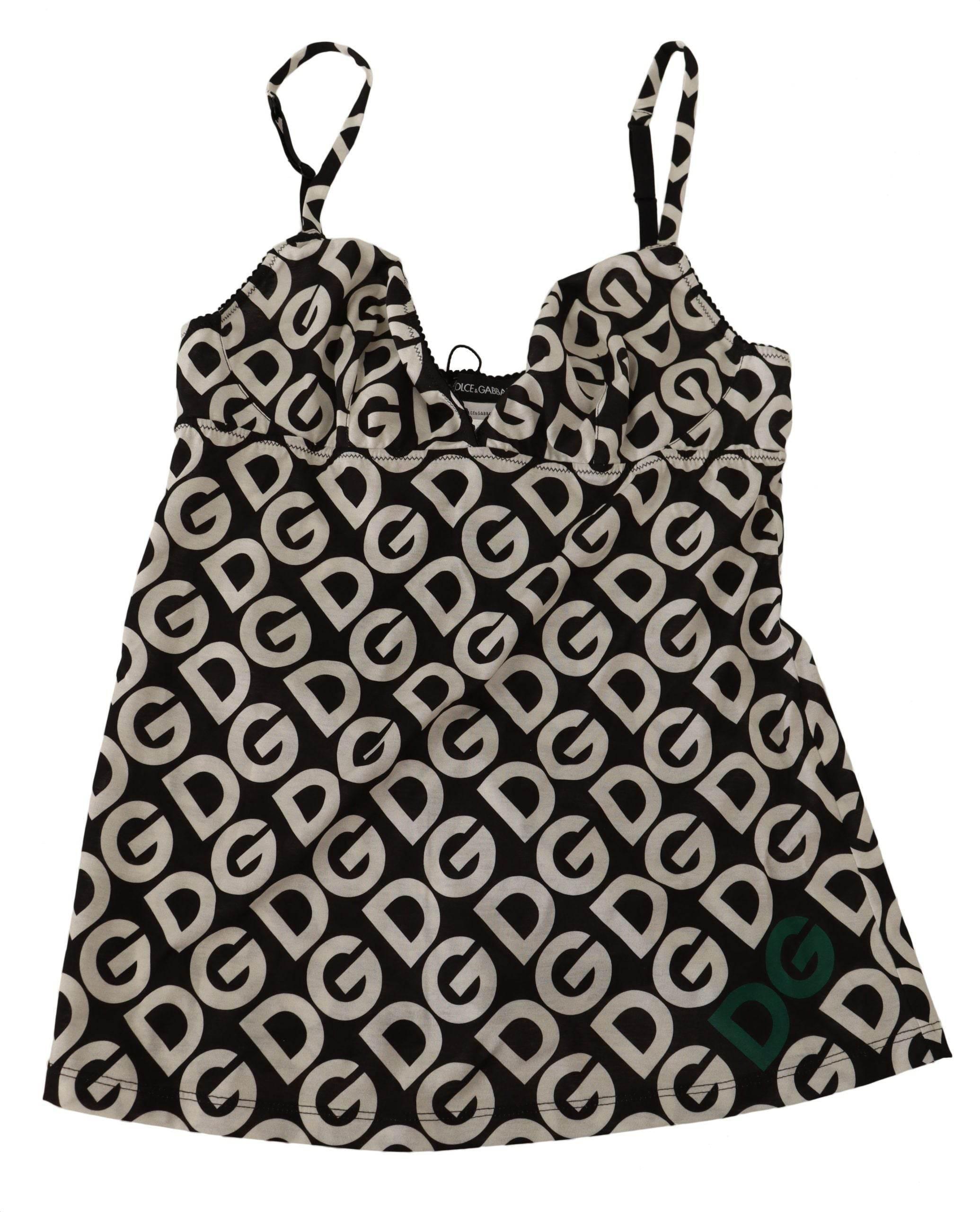 Dolce & Gabbana Chic Logo Print Camisole Tank Top - Hilstor