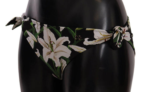 Dolce & Gabbana Elegant Lily-Print Bikini Bottom - Hilstor